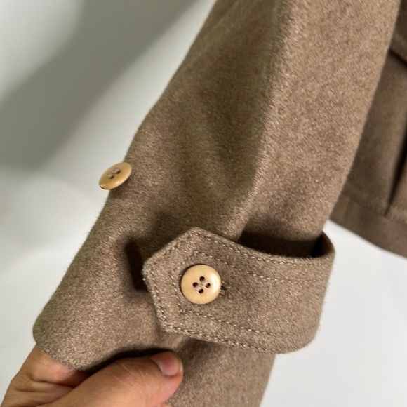 J crew tan wool jacket size large - Picture 6 of 10